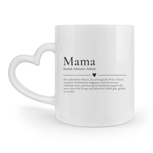 Mama - Herzhenkel Tasse-3