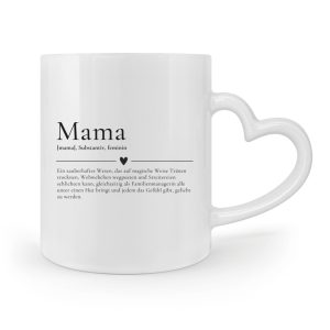 Mama - Herzhenkel Tasse-3